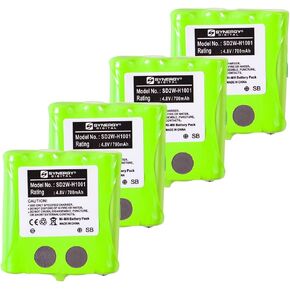 Synergy Digital 2-Way Radio Batteries, Compatible with Empire BNH-370 2-Way Radio, (NIMH, 4.8V, 700 mAh), Replacement for Motorola M370H1A Battery, combo-pack includes: 4 x SD2W-H1001 Batteries