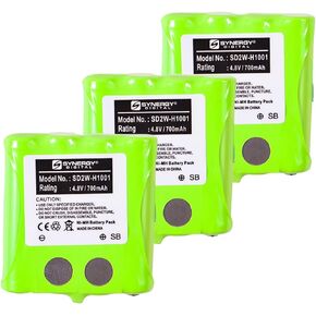 Synergy Digital 2-Way Radio Batteries, Compatible with Empire BNH-370 2-Way Radio, (NIMH, 4.8V, 700 mAh), Replacement for Motorola M370H1A Battery, Combo-Pack Includes: 3 x SD2W-H1001 Batteries