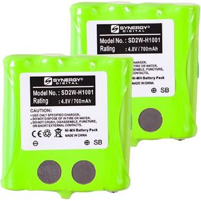 Synergy Digital 2-Way Radio Batteries, Compatible with Empire BNH-370 2-Way Radio, (NIMH, 4.8V, 700 mAh), Replacement for Motorola M370H1A Battery, Combo-Pack Includes: 2 x SD2W-H1001 Batteries