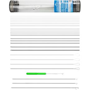 BLUEWING Hollow Spectra Threading Looping Splicing Needles Kit 23pcs Stainless Steel Fishing Rigging Needle Set