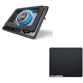 llano Laptop Cooler Bundle with Glass Mousepad Large Size