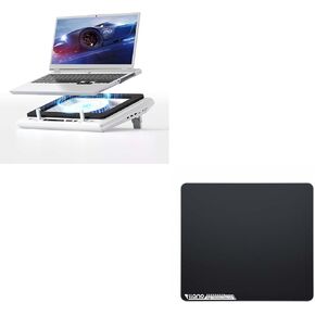 llano Laptop Cooler Bundle with Glass Mousepad Large Size