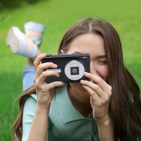 الكاميرا الرقمية ZOPSC للتصوير الفوتوغرافي ، 50MP 1080p HD Camera Vlog Camera ، كاميرا فيديو بدون مرآة للسفر للمراهقين (أسود) in Kuwait
