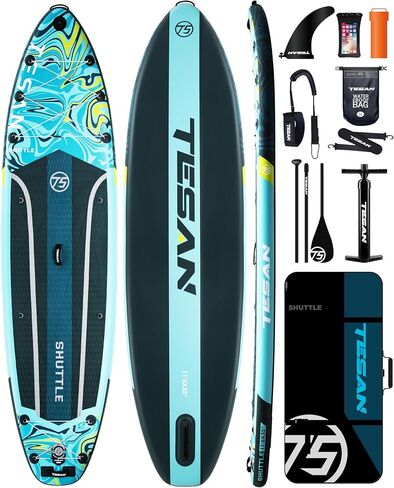 Inflatable Stand Up Paddle Board,Yoga Board,Fishing Paddle Board with Extra Wide Size:11'6''*35'',Ultra Stable SUP with Accessories in Saudi Arabia