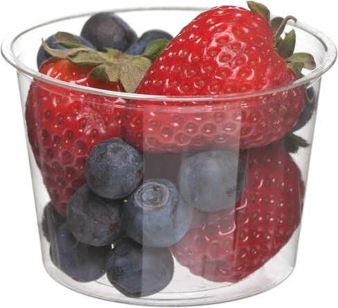 ECO PRODUCTS Compostable Clear Green PLA Plastic Portion Cup Lids, Case of 2000, Veridian, Fits 2-4oz Food Containers, Renewable Plant-Based, Disposable, ASTM Compliant, BPI-Certified in Saudi Arabia