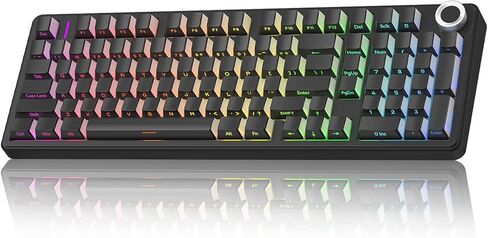 AULA F99 Pro Wireless Mechanical Keyboard-Silent Version,BT5.0/2.4GHz/USB-C Hot Swappable Custom Keyboard,Gasket Structure,Pre-lubed Linear Switches RGB Backlit Computer Gaming Keyboards,Black in Kuwait