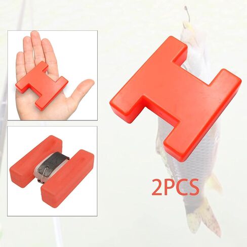2pcs إكسسوارات عوامة العوامة Red H Block ، معالجة طولها 2 بوصة لسمك الصيد الكارب in Saudi Arabia