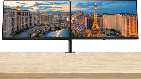HP P27H G5 27inch 1920 × 1080 شاشة LCD Full HD Edge LED ، حزمة 2 عبوة مع HDMI ، VGA ، منفذ العرض مع مكبرات صوت مدمجة وحامل شاشة مزدوج المكتب in Saudi Arabia