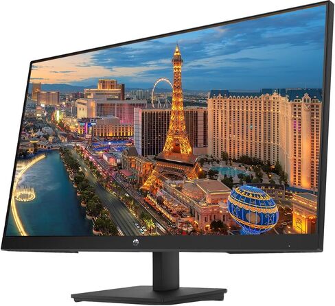 HP P27H G5 27inch 1920 × 1080 شاشة LCD Full HD Edge LED ، حزمة 2 عبوة مع HDMI ، VGA ، منفذ العرض مع مكبرات صوت مدمجة وحامل شاشة مزدوج المكتب in Saudi Arabia
