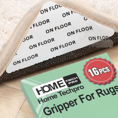 Home Techpro 12PCS Gripper for Rug for Hardwood Floors, Under Rug Carpet Tape for Area Rugs Hardwood Floor No Damage, Non Slip Rug Pads Grippers in Saudi Arabia