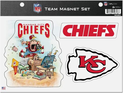 Rico Industries NFL Football Cleveland Browns Gary Patterson The Fan Team Magnet Set 8.5" x 11" - Home Décor - Regrigerator, Office, Kitchen in Saudi Arabia