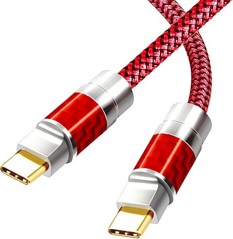 النوع C إلى C 40ft كبل ، 4K60Hz Gen2x2 (بيانات USB2.0) ، النوع C إخراج الفيديو من USB3.2/ USB4.0 ومزامنة لـ XREAL MacBook Pro iPad iPhone 15 Pro Galaxy S22 Monitor (Red) in Kuwait