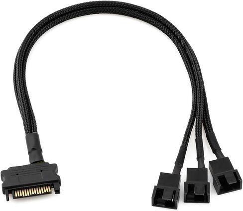 SATA to 3 Pin / 4 Pin Fan Adapter 15 Pin SATA to 12V PC Case Fan Splitter Extension Power Cable Adapter in Saudi Arabia