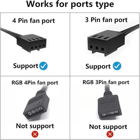 SATA to 3 Pin / 4 Pin Fan Adapter 15 Pin SATA to 12V PC Case Fan Splitter Extension Power Cable Adapter in Saudi Arabia