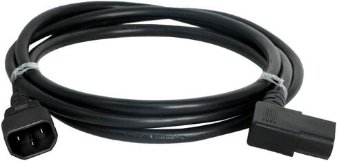 IronBox Electric - C14 to Left Angle C13 Power Cord - 90 Degree Computer Power Cord - Rated for 10A/250V - 18/3 AWG - IEC 60320 - Cable for Servers, Monitors, Computers, Networking Equipment (2 Feet) in Saudi Arabia
