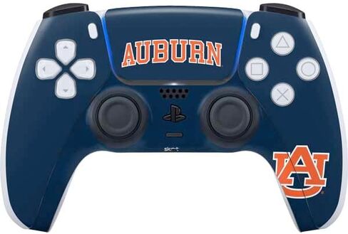 Skinit Decal Gaming Skin Compatible with PS5 Controller - Officially Licensed Auburn University Logo Blue Design in Saudi Arabia