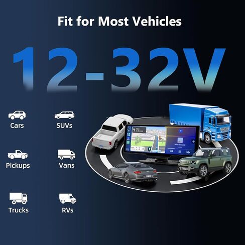 شاشة Apple Carplay & Android Auto للسيارة | 4K DASH CAM | 10.26 '' Stereo Stereo Stereo Stereo مع التحكم الصوتي ، والتشغيل الموسيقي ، وملاحة GPS ، و FM Transmitter & Mirror Link in Saudi Arabia