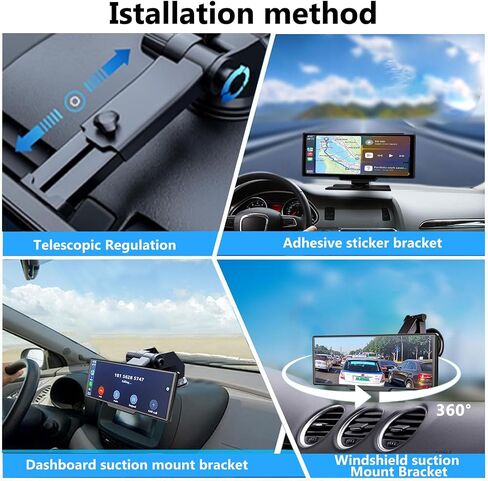 شاشة Apple Carplay & Android Auto للسيارة | 4K DASH CAM | 10.26 '' Stereo Stereo Stereo Stereo مع التحكم الصوتي ، والتشغيل الموسيقي ، وملاحة GPS ، و FM Transmitter & Mirror Link in Saudi Arabia