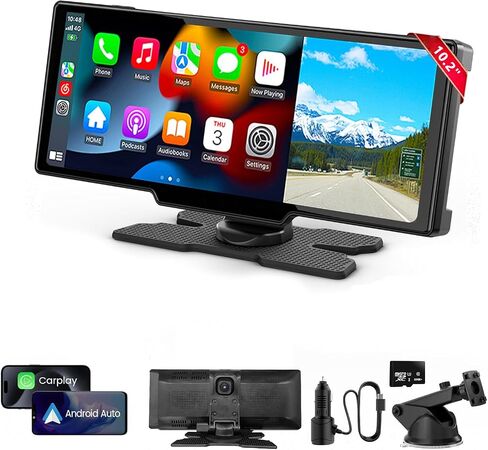 شاشة Apple Carplay & Android Auto للسيارة | 4K DASH CAM | 10.26 '' Stereo Stereo Stereo Stereo مع التحكم الصوتي ، والتشغيل الموسيقي ، وملاحة GPS ، و FM Transmitter & Mirror Link in Saudi Arabia