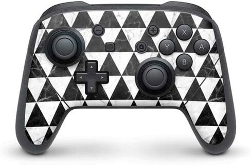Skinit Decal Gaming Skin Compatible with Nintendo Switch Pro Controller - Black and Gold Scattered Marble Design in Saudi Arabia