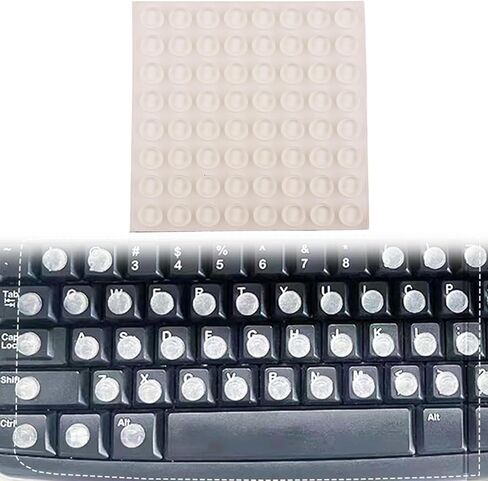 Nail Protection Silicone Keyboard Stickers for Typing, Protective Nail Keyboard Stickers, Keyboard Stickers for Long Nails, 12x4mm 64pc in Kuwait