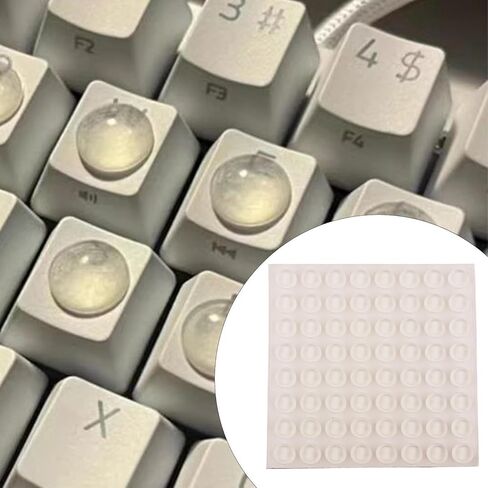 Nail Protection Silicone Keyboard Stickers for Typing, Protective Nail Keyboard Stickers, Keyboard Stickers for Long Nails, 12x4mm 64pc in Kuwait