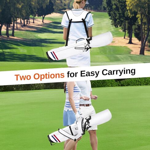 Lightweight Golf Stand Bag, Durable 4-Way Full-Length Dividers with Dual Straps & Stand Golf Carry Bag,Navy in Saudi Arabia