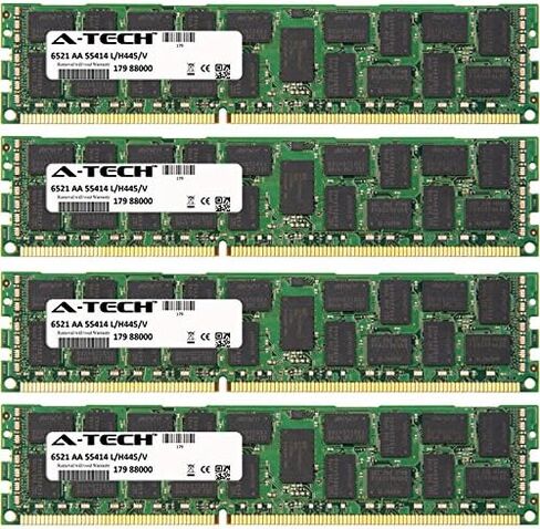 مجموعة 32 جيجابايت (4 × 8 جيجا بايت) لـ Supermicro X8 Series Super Sil و Super X8SIL-F و X8SIL-V. DIMM DDR3 ECC مسجلة PC3-8500R 1066MHZ ذاكرة خادم رابطة رتبة رابطة. علامة تجارية حقيقية A-Tech. in Saudi Arabia