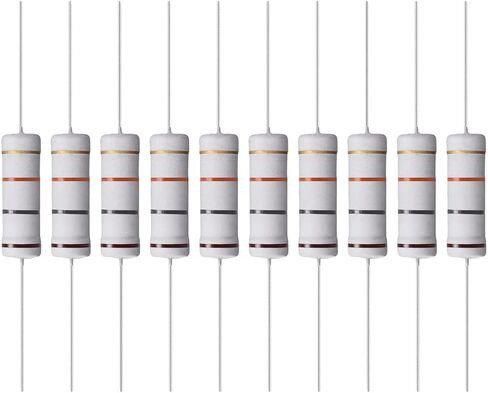 YOKIVE 10 Pcs Metal Oxide Film Resistors, Axis Lead Resistor, Keep Normal Circuit Operation, Great for Electric Power Equipment (Grey, 5W, 2 Ohm) in Saudi Arabia
