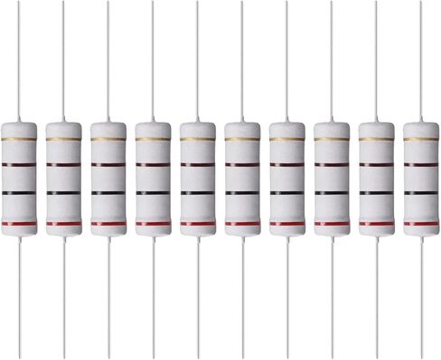 YOKIVE 10 Pcs Metal Oxide Film Resistors, Axis Lead Resistor, Keep Normal Circuit Operation, Great for Electric Power Equipment (Grey, 5W, 2 Ohm) in Saudi Arabia