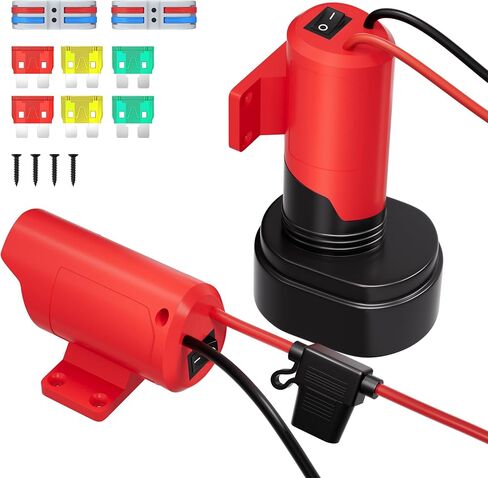 محول بطارية M12 لمحول ميلووكي 12 فولت محول بطارية عجلات الطاقة 14 سلك قياس مع الصمامات والموصلات لشاحنات RC ذاتية الصنع ألعاب الروبوتات in Kuwait