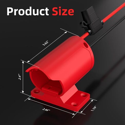 محول بطارية M12 لمحول ميلووكي 12 فولت محول بطارية عجلات الطاقة 14 سلك قياس مع الصمامات والموصلات لشاحنات RC ذاتية الصنع ألعاب الروبوتات in Kuwait