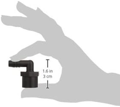 Parker Hannifin 370HB-6-6PP-pk5 Par-Barb Female Elbow Fitting, Polypropylene, 90 Degree Angle, 3/8" Hose Barb x 3/8" Female NPT, Black (Pack of 5) in Saudi Arabia
