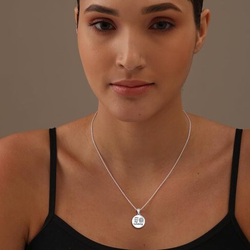 Charmsy 925 Sterling Silver Jewelry Inspiration Engraved Pendant Necklace with Cable Chain for Women Teen in Saudi Arabia