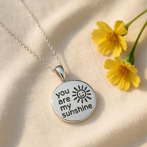 Charmsy 925 Sterling Silver Jewelry Inspiration Engraved Pendant Necklace with Cable Chain for Women Teen in Saudi Arabia