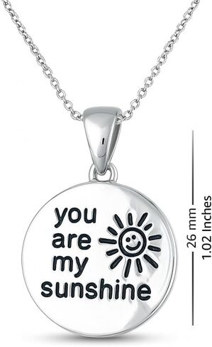 Charmsy 925 Sterling Silver Jewelry Inspiration Engraved Pendant Necklace with Cable Chain for Women Teen in Saudi Arabia