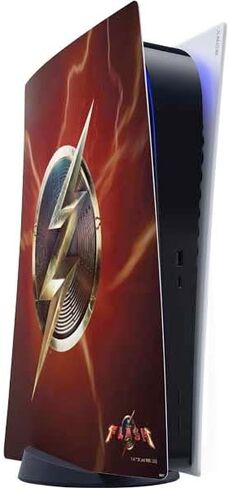 Skinit Skinit Gaming Gaming Skin متوافق مع PS5 Digital Edition Console - Comics DC مرخص رسميًا The Flash Movie: Logo Poster Design in Saudi Arabia