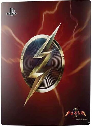 Skinit Skinit Gaming Gaming Skin متوافق مع PS5 Digital Edition Console - Comics DC مرخص رسميًا The Flash Movie: Logo Poster Design in Saudi Arabia