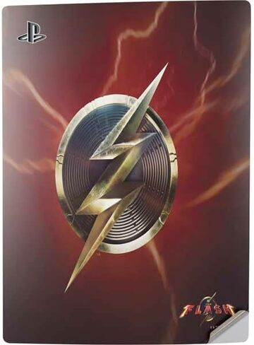Skinit Skinit Gaming Gaming Skin متوافق مع PS5 Digital Edition Console - Comics DC مرخص رسميًا The Flash Movie: Logo Poster Design in Saudi Arabia