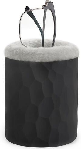Mkono Plush Lined Eyeglasses Holder Protective Glasses Holder Stand Case Anti-scratch Glasses Storage Organizer for Table, Desk, Nightstand, Office in Saudi Arabia