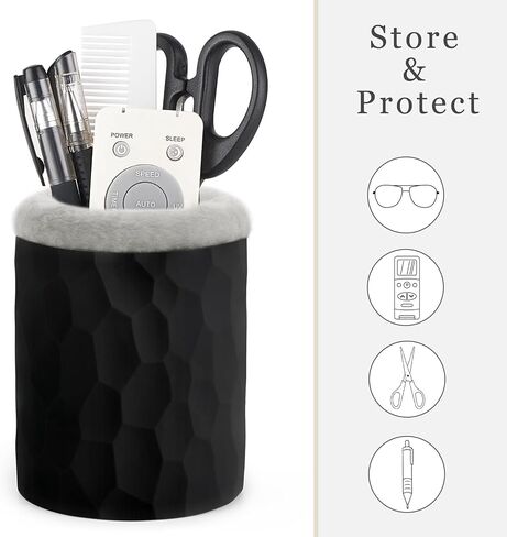 Mkono Plush Lined Eyeglasses Holder Protective Glasses Holder Stand Case Anti-scratch Glasses Storage Organizer for Table, Desk, Nightstand, Office in Saudi Arabia