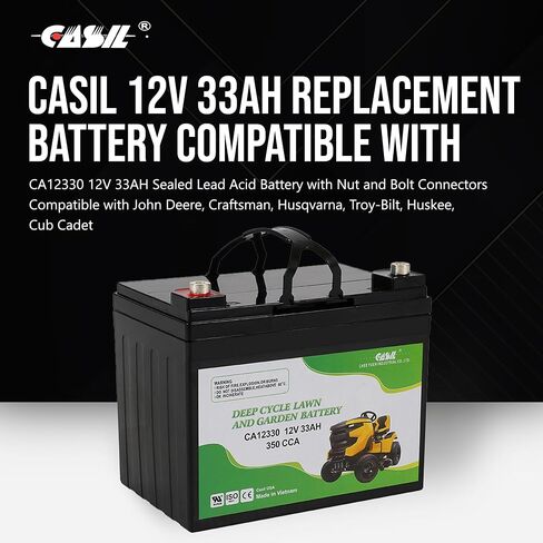 بطارية Casil Lawn & Garden AGM ، 12V 300CCA BCI Group U1 بطارية Cub Cadet ، John Deere ، Toro ، Craftsman ، TCA25015 ، 163465 in Kuwait