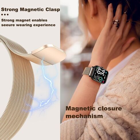 Mesh Metal 22mm Watch Band متوافق مع IDW19 ، IDW13 ، IDW16 Smartwatch ، حزام بديل سريع لإصدار الفولاذ المقاوم للصدأ المغناطيسي لـ Fitpolo IDW13/Toobur IDW16/IDW20/IDW19 للغاية IDW19 in Kuwait