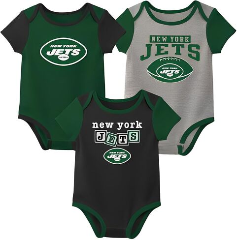 Outerstuff NFL Newborn Infants Building Block Fan 3 Piece Onesie Creeper Bodysuit Romper Set in Saudi Arabia