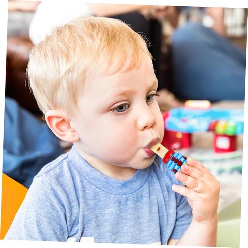 Toddmomy 3pcs Wooden Whistles for Kid,Cute Animal Whistles Music Instrument Toys Kids Party Noisemakers Whistles Party Bag Fillers,Random Color in Saudi Arabia