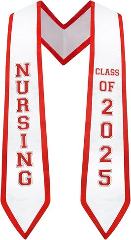 Vansolinne 2024 Nurse Graduation Stole Class of 2024 Nursing School Graduate Sash Nurse RN Graduation Gift Idea in Kuwait