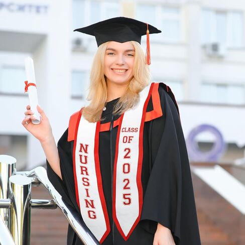 Vansolinne 2024 Nurse Graduation Stole Class of 2024 Nursing School Graduate Sash Nurse RN Graduation Gift Idea in Kuwait