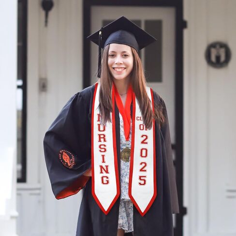 Vansolinne 2024 Nurse Graduation Stole Class of 2024 Nursing School Graduate Sash Nurse RN Graduation Gift Idea in Kuwait