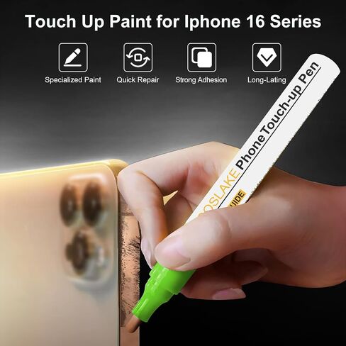 Black Titanium Touch Up Paint for iPhone 16 Pro/16 Pro Max, Phone Side Paint Scratch Repair, Quick & Easy Solution to Repair, Scratch Remover Pen with 1PC Replacement Pen Nib in Kuwait