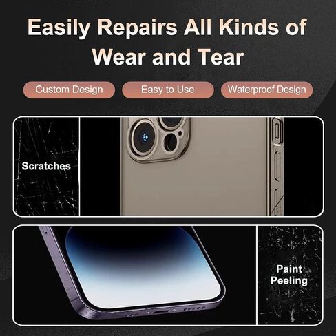 Black Titanium Touch Up Paint for iPhone 16 Pro/16 Pro Max, Phone Side Paint Scratch Repair, Quick & Easy Solution to Repair, Scratch Remover Pen with 1PC Replacement Pen Nib in Kuwait